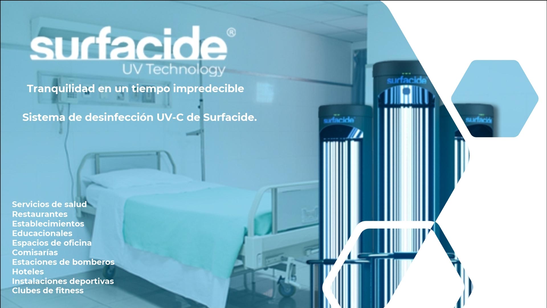Desinfección Tecnología Luz UV-C Germicida SURFACIDE